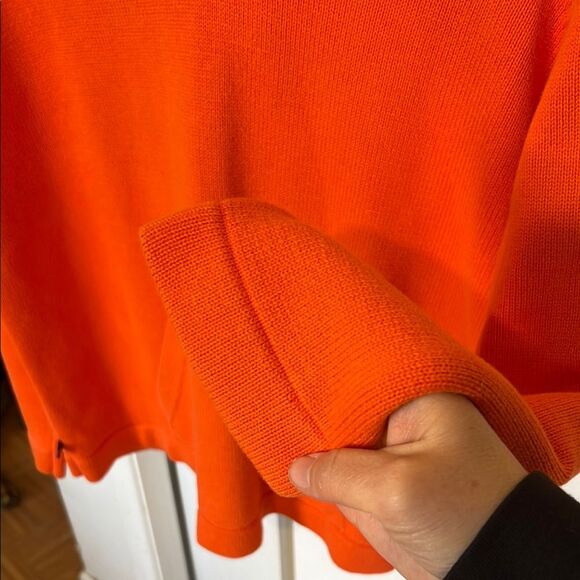 Ralph Lauren Orange Petite Cotton Knit Long Sleeve Pull Over Hoodie PM - Picture 13 of 14